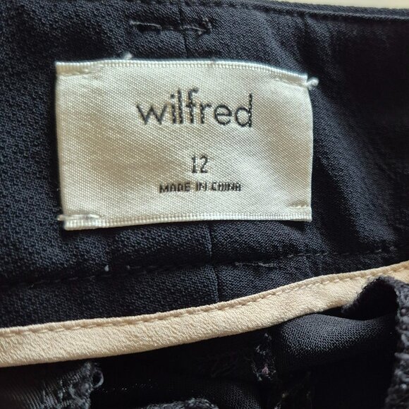 Aritzia Wilfred Jallade Tuxedo Side Stripe Tie Waist Pants Size 12 - Picture 8 of 9